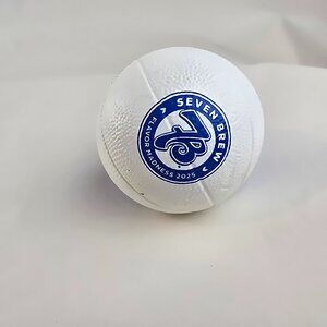 Seven Brew Flavor Madness 2025 Basketball Stress Ball White Blue Promo 7Brew New